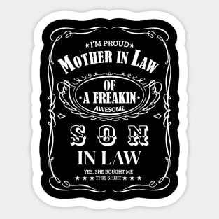 Awesome Mother In Law Sticker